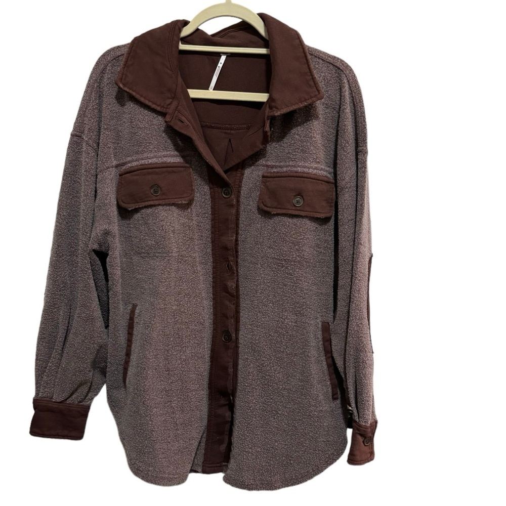 Free People - Ruby Shacket - distressed Style - Brown - Size S
